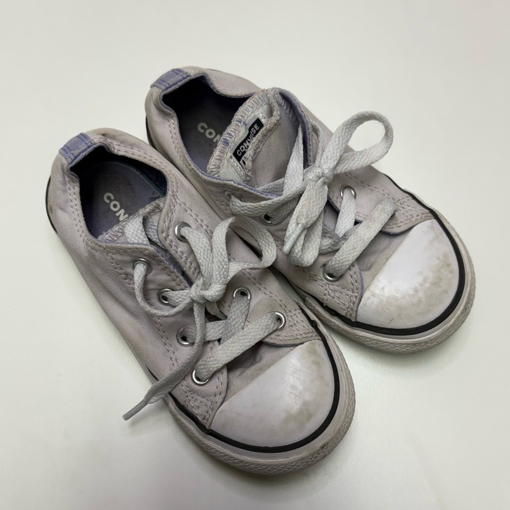 Converse Girls Toddler 10 Lavender Light Purple All Stars Chucks Classic